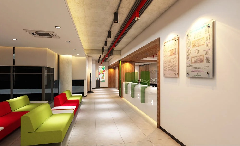 ific bank interior design company in Dhaka